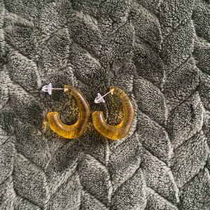 Orange jelly earrings